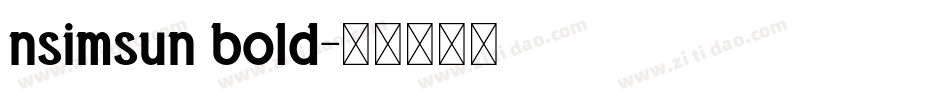nsimsun bold字体转换